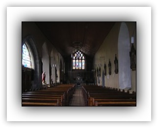 View of abbey from inside