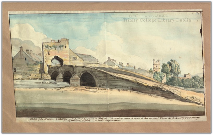 Sketch of Madams bridge in 1795