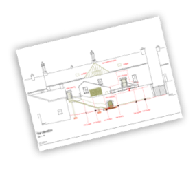 Drawing of proposed works at the Tholsel Fethard.