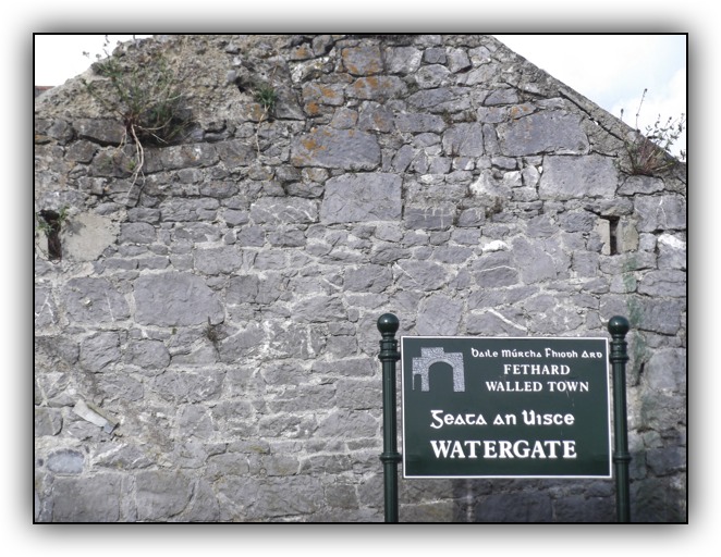 Inspection of works at fethard wall.